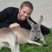 Me and a Roo at Australia Zoo