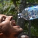 Ibu Tirto of AQUA is sponsoring the big longhouse in Tembak, so the Eco Warriors are drinking AQUA !