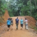 Walking back to the village after a long morning of sorting seedling bags at the nursury.