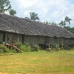 Long house, a traditional Dayak dwelling, in the comminuty of Ensaid Panjang.