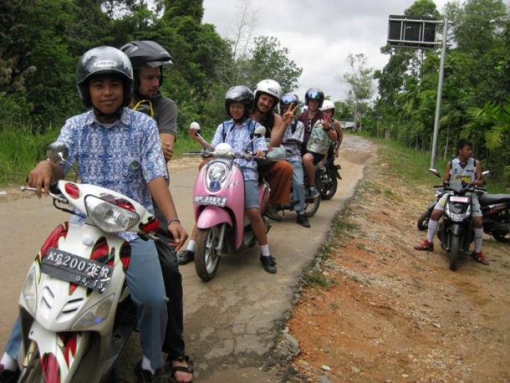 Our ride to the school in Borneo