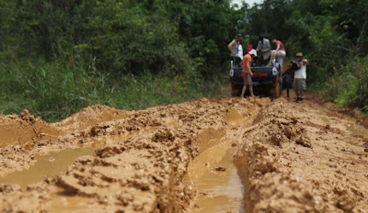 It is the wet-season right now, so the roads are at their worst, which makes for interesting travel.